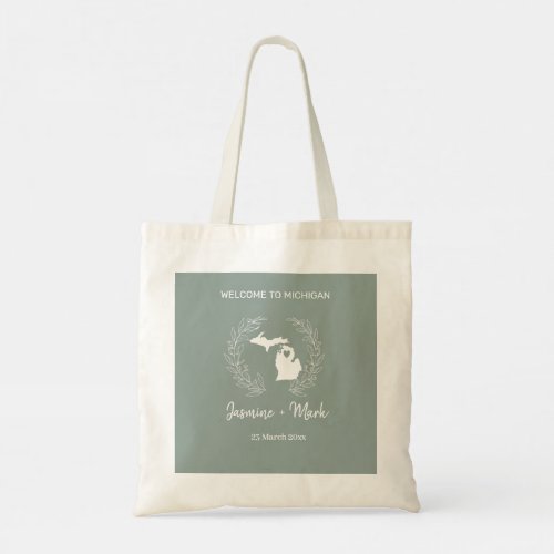 Michigan Destination Wedding Welcome  Tote Bag