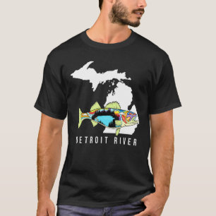 Michigan Detroit River Walleye Fishing Freshwater T-Shirt