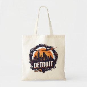 MICHIGAN DETROIT Skyline Custom Wedding favor Tote Bag