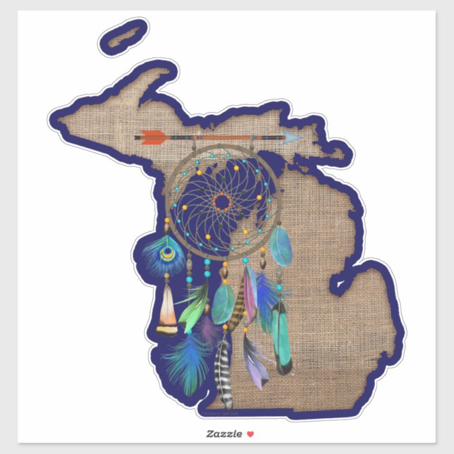 Michigan Dream Catcher Beautiful  Sticker (Sheet)