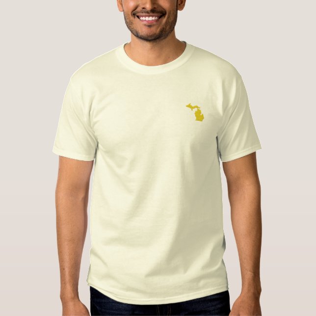 Michigan Embroidered T-Shirt (Front)