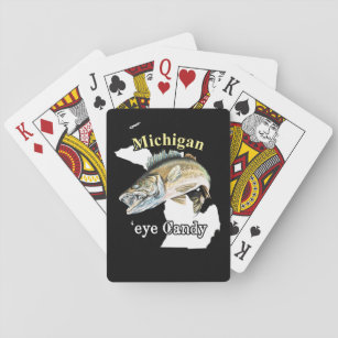 Michigan 'Eye Candy Funny Walleye Fishing Playing Cards