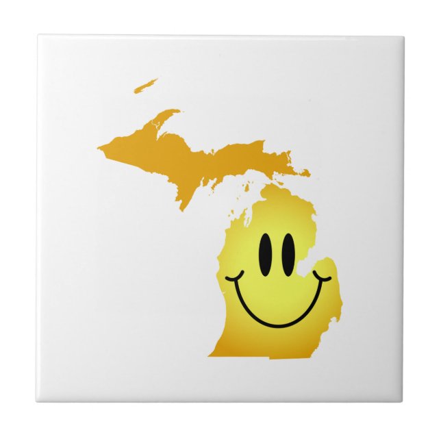 Michigan Face Ceramic Tile (Front)