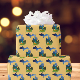 Michigan Family Campground Wrapping Paper