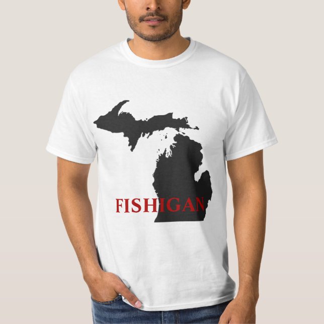 Michigan fisherman humor T-Shirt (Front)