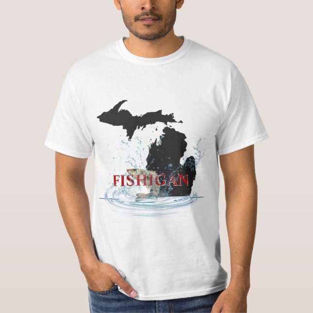 Michigan Fisherman Humor T-Shirt (Front)