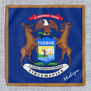 Michigan Flag bandana, Michigan fashion /USA Bandana