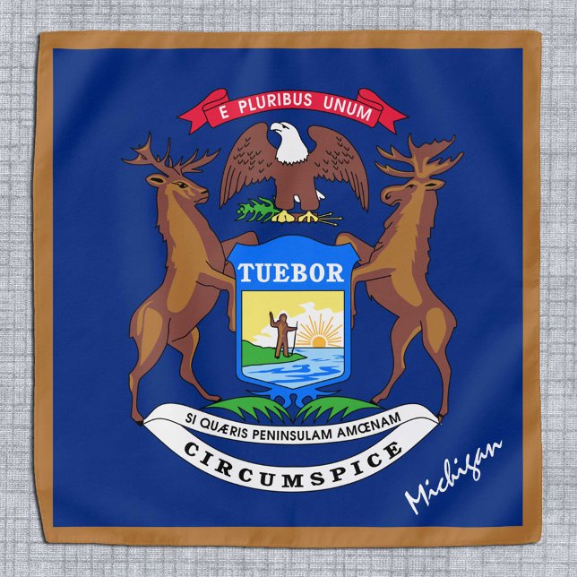 Michigan Flag bandana, Michigan fashion /USA Bandana (Creator Uploaded)