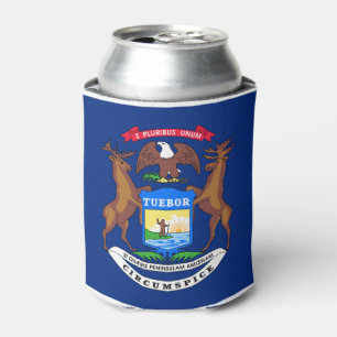 MICHIGAN FLAG CAN COOLER