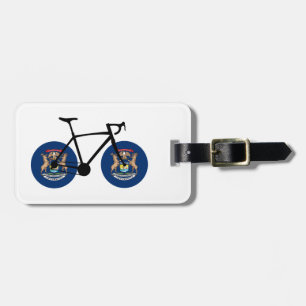 Michigan Flag Cycling Luggage Tag