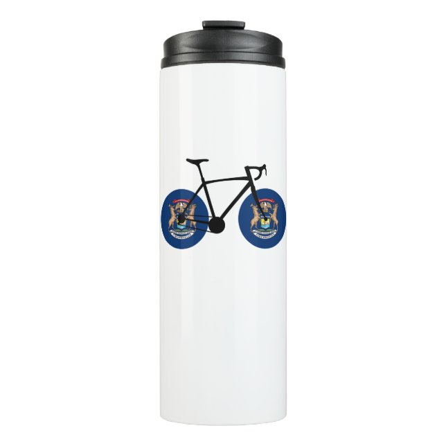 Michigan Flag Cycling Thermal Tumbler (Front)