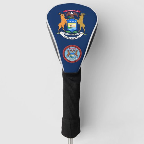 Michigan flag golf head cover