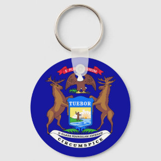 Michigan Flag Keychain