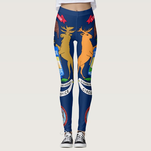 Michigan flag leggings (Front)