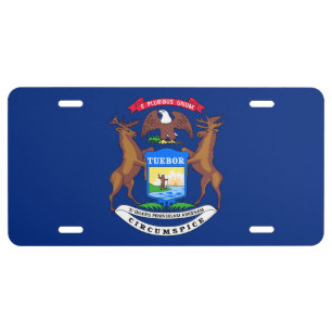 Michigan Flag License Plate