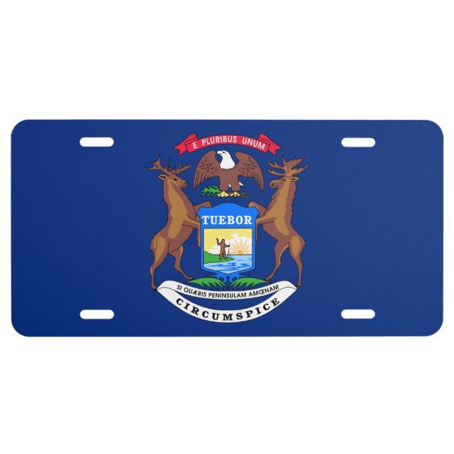 Michigan Flag License Plate (Front)