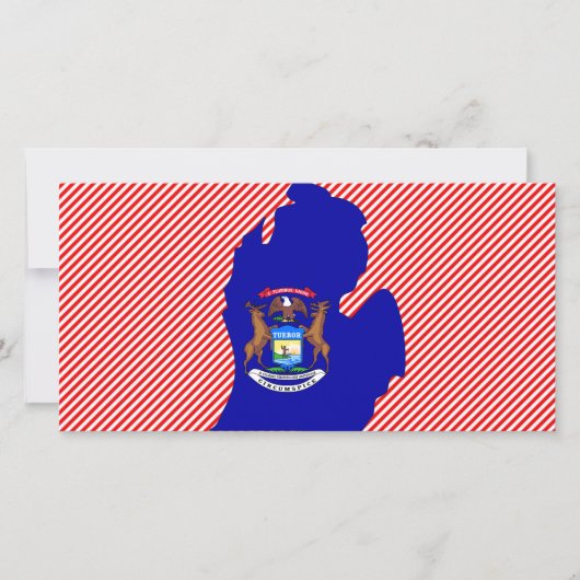 Michigan Flag Map (Front)