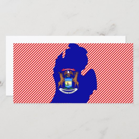 Michigan Flag Map (Front/Back)