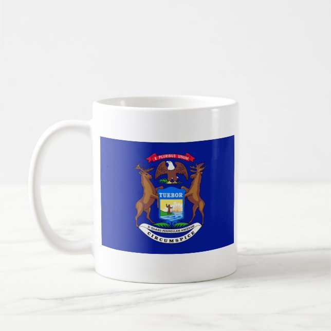 Michigan Flag + Map Mug (Left)
