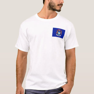 Michigan Flag + Map T-Shirt