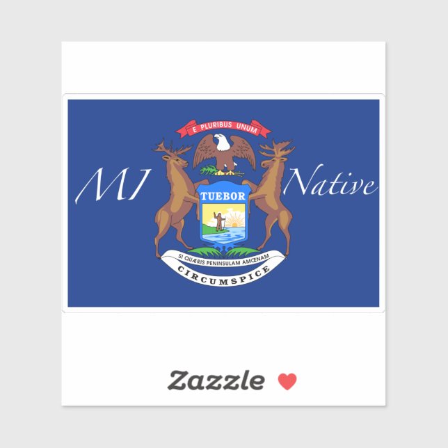 Michigan Flag Native Sticker (Sheet)
