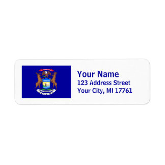 Michigan Flag Return Address Labels
