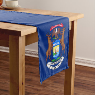 Michigan flag & Sport fan house decor / Michigan Short Table Runner