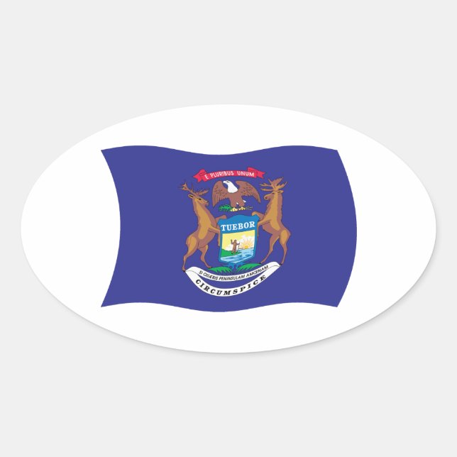Michigan Flag Sticker (Front)