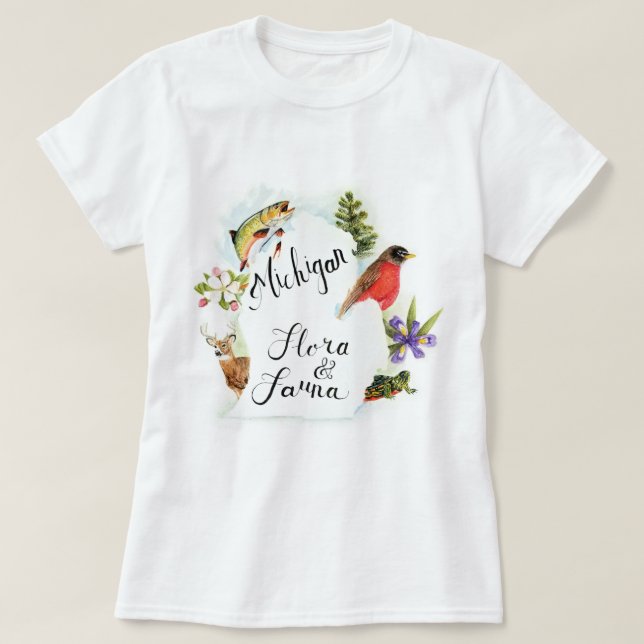 Michigan Flora & Fauna T-Shirt (Design Front)