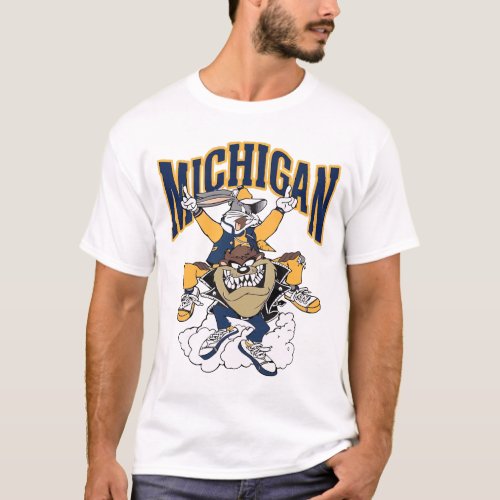 Michigan Football Vintage Style Crewneck  T_Shirt