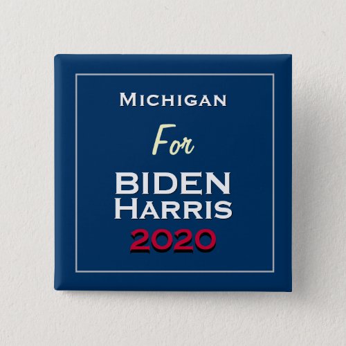 Michigan for BIDEN HARRIS 2020 Square Button