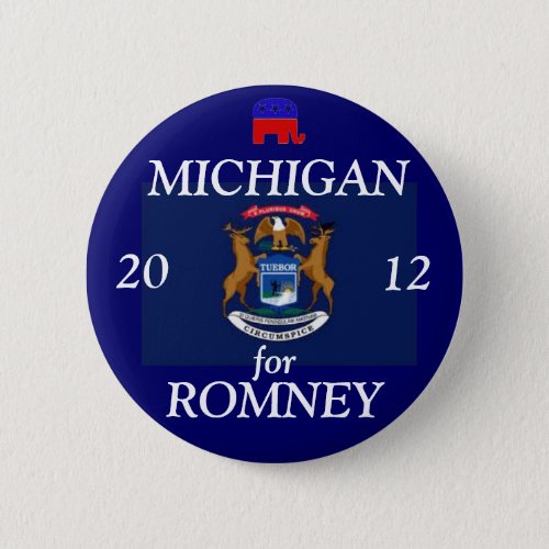 Michigan for Romney 2012 Button