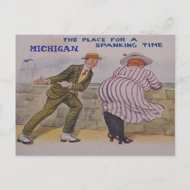 MICHIGAN FUNNY POSTCARD (Front)