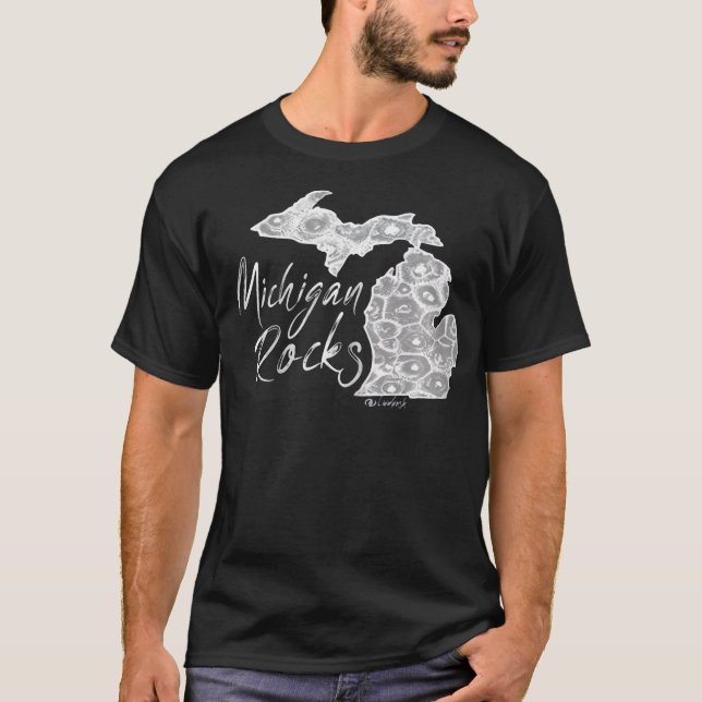 Michigan Girls Rocks Petoskey Stone T-Shirt (Front)