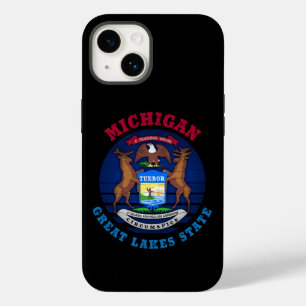 MICHIGAN GREAT LAKES STATE FLAG Case-Mate iPhone 14 CASE
