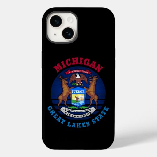 MICHIGAN GREAT LAKES STATE FLAG Case_Mate iPhone 14 CASE