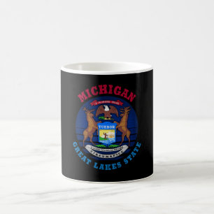MICHIGAN GREAT LAKES STATE FLAG COFFEE MUG
