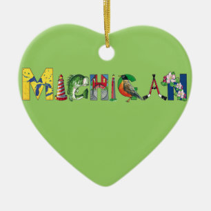 Michigan Heart Ornament