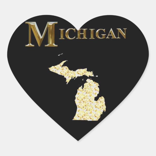 MICHIGAN HEART STICKER (Front)