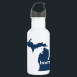 Michigan Home Stainless Steel Water Bottle<br><div class="desc">For everyone that calls Michigan home and is proud to be from Michigan. Show your pride for your home state with this design. If you want another state,  country or a different color,  please contact me and i can make it available. Check out my store for other designs</div>
