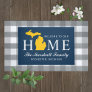 Michigan Home State Blue Maize Custom Welcome Doormat