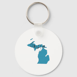 Michigan Home State Keychain