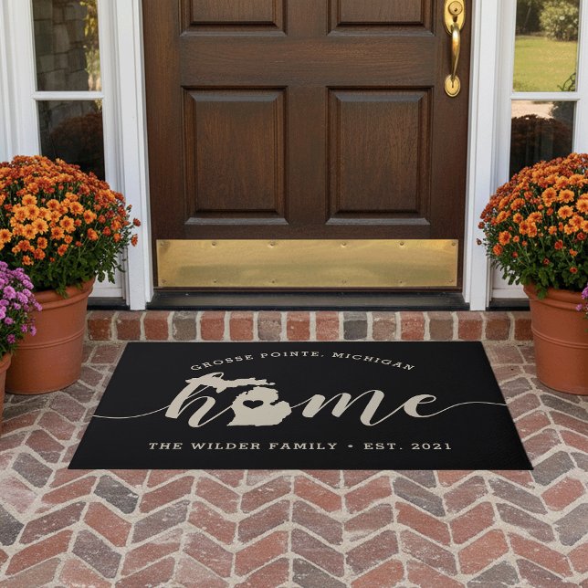 Michigan Home State Personalized Doormat (Creator Uploaded)