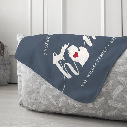 Michigan Home State Personalized Sherpa Blanket
