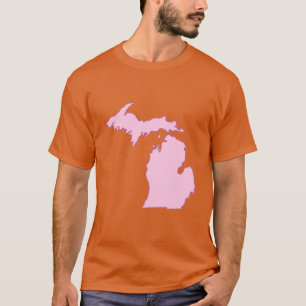 Michigan Home State Pink T-Shirt
