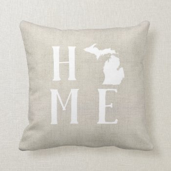 Michigan Home State Throw Pillow by coffeecatdesigns at Zazzle