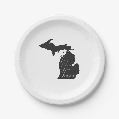 Michigan I Like It Here Paper Party Plates