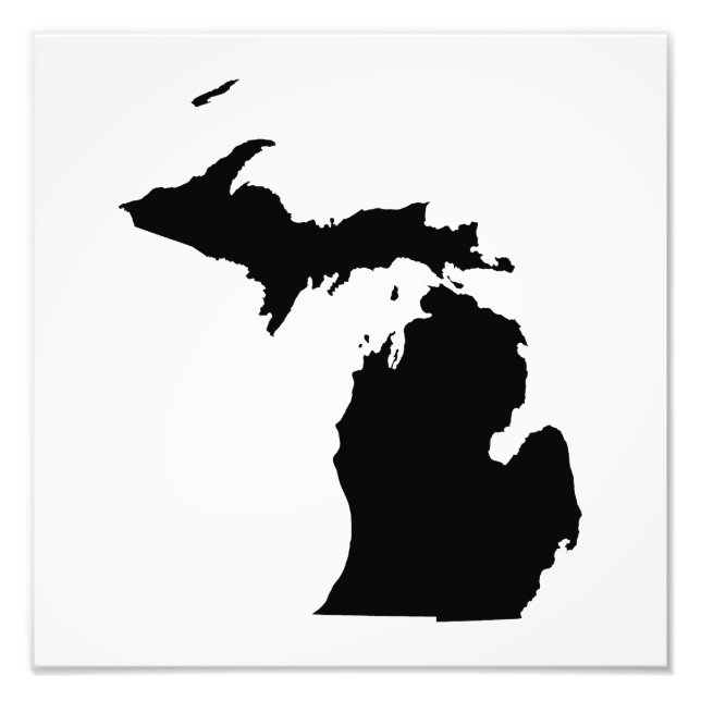 Michigan in Black and White Photo Print (Front)