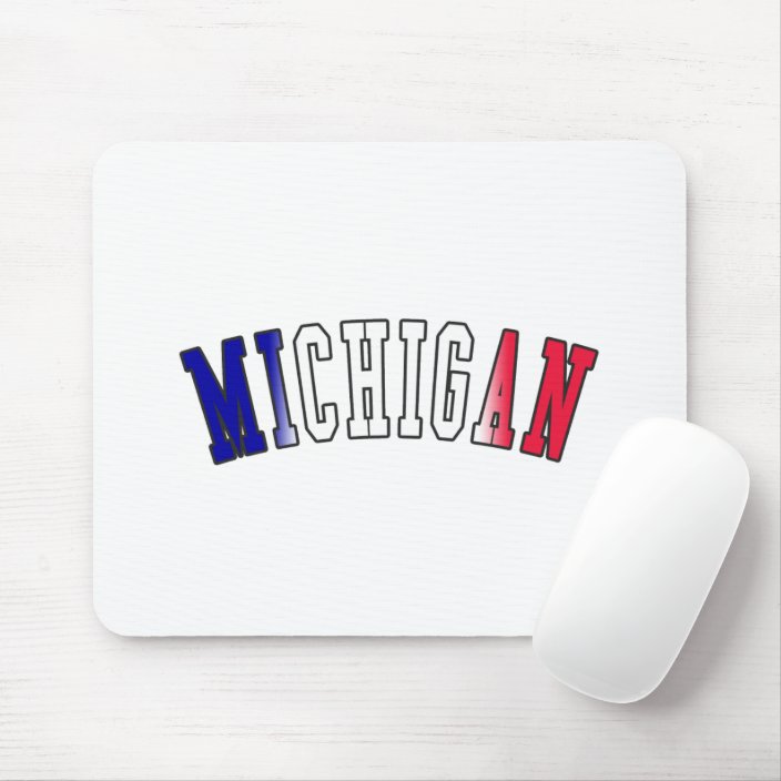 Michigan in State Flag Colors Mousepad