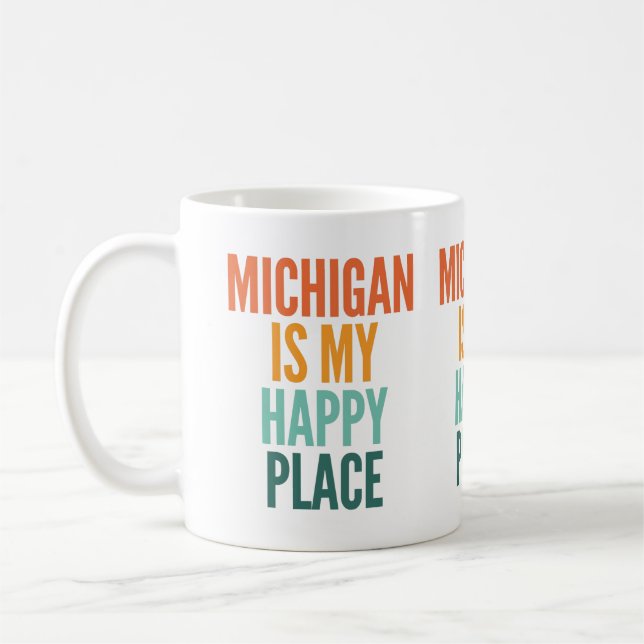 Michigan Is My Happy Place Coffee Mug (Left)